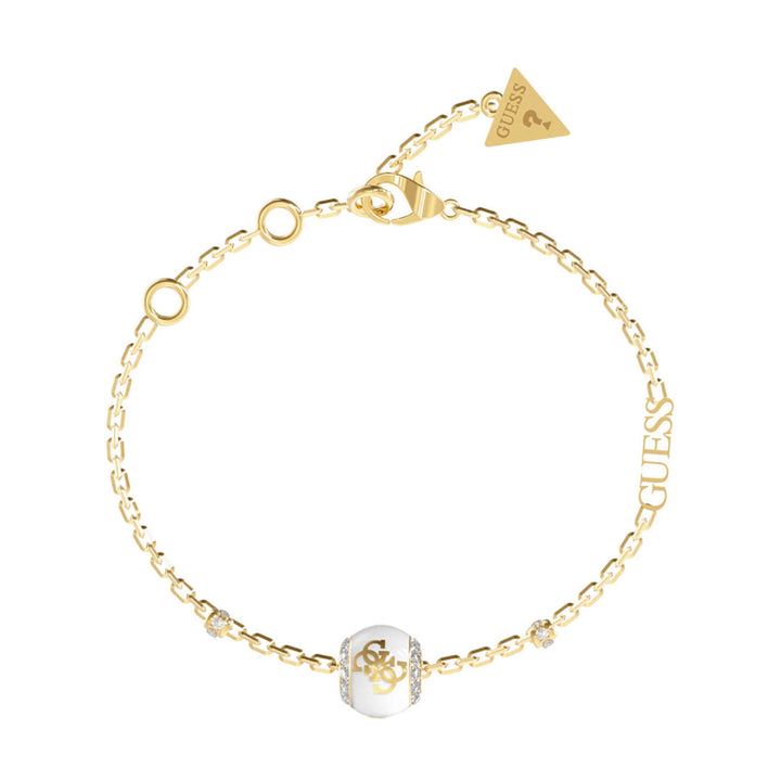 Guess Damen Armband 4G Loop JUBB02282JW - Gold/Weiß / S / Gold/Weiß / L - View 2
