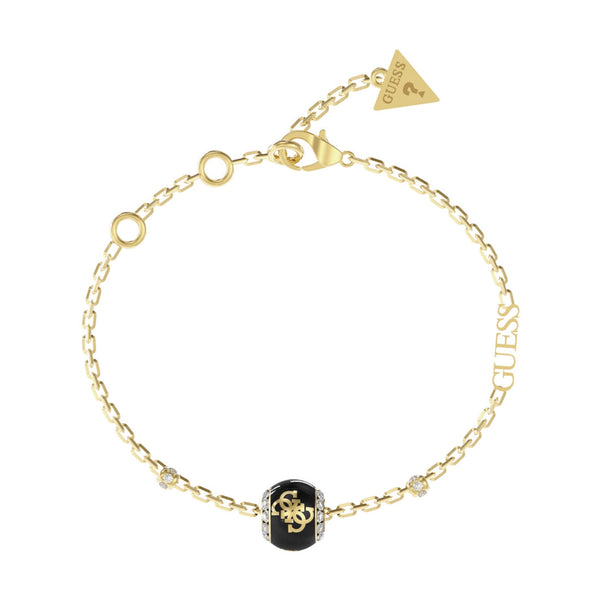 Guess Damen Armband 4G Loop JUBB02282JW - Gold/Schwarz / S / Gold/Schwarz / L