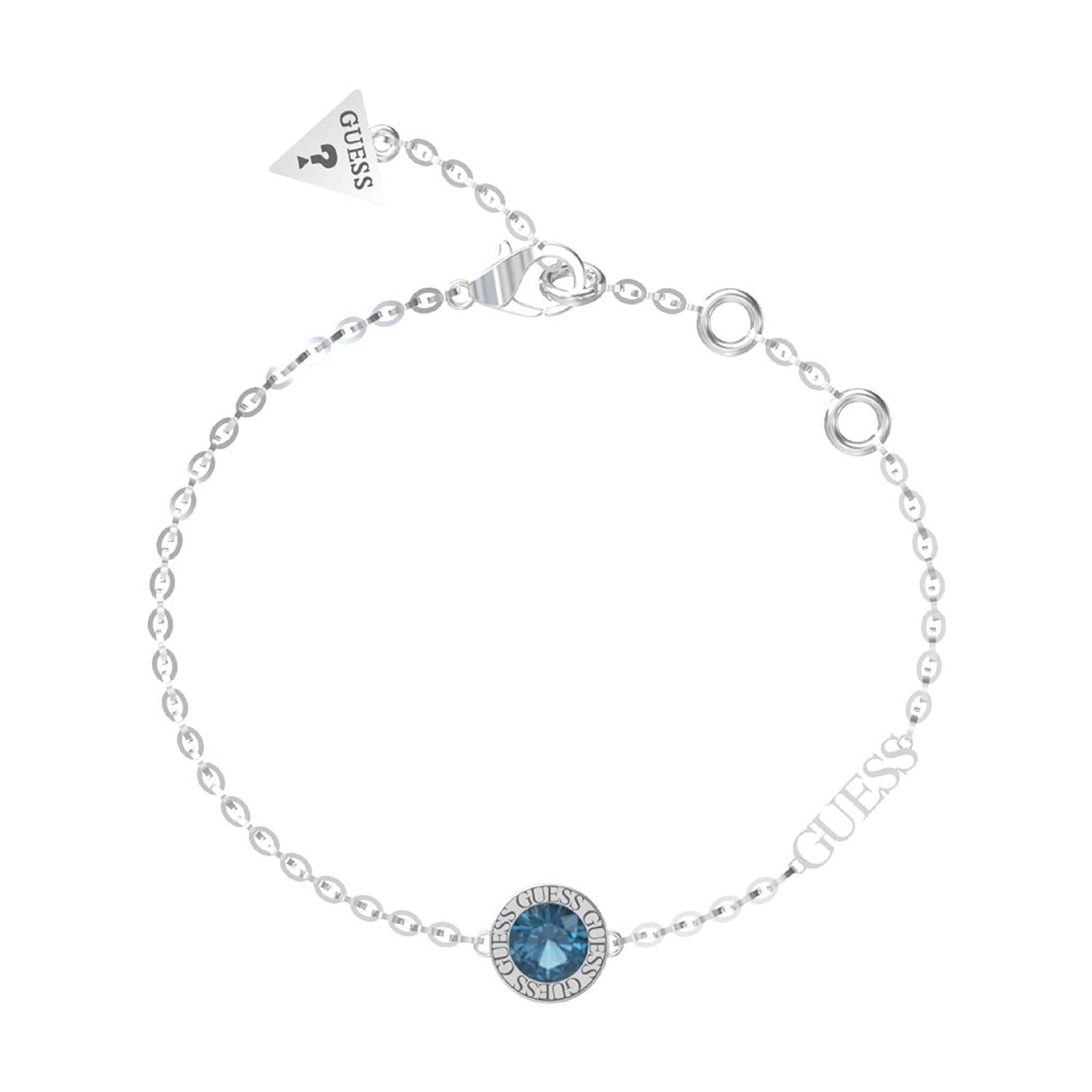 Guess Damen Armband Color My Day JUBB02246JW - Silber/Blau / S / Silber/Blau / L - View 2