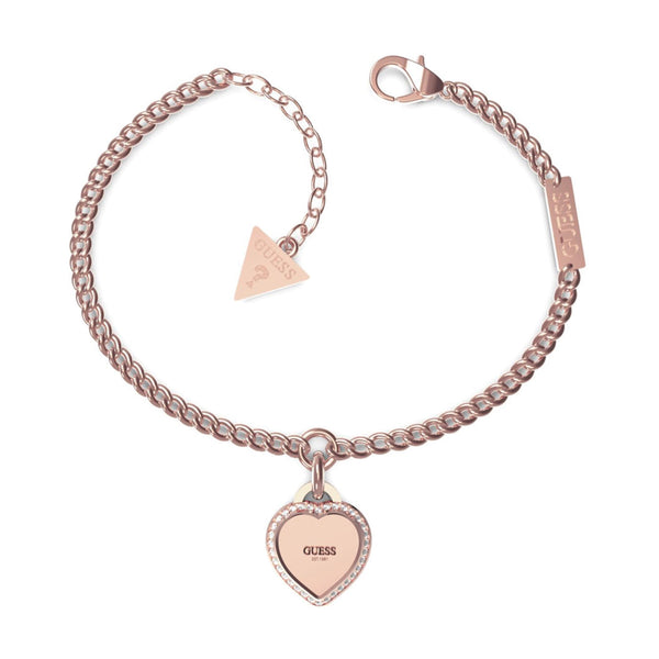 Guess Damen Armband Fine Heart JUBB01422JW - Rosegold / S / Rosegold / L