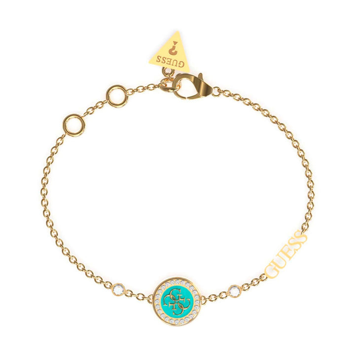 Guess Damen Armband JUBB03120JW - Gold/Türkis / S / Gold/Türkis / L