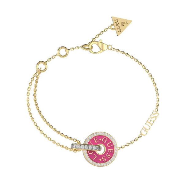 Guess Damen Armband JUBB04078JW - Gold/Pink / S / Gold/Pink / L