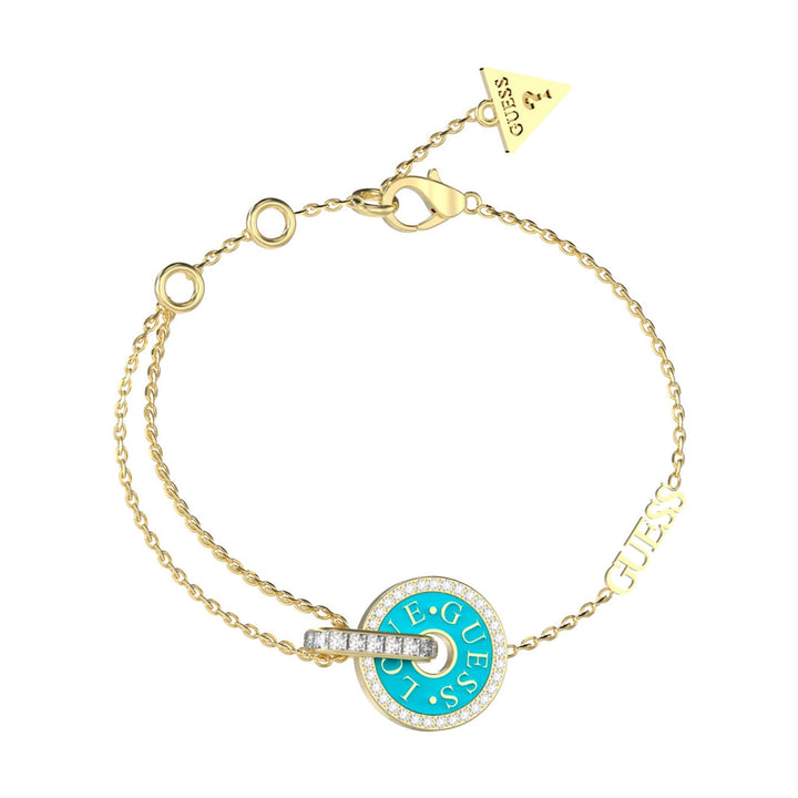Guess Damen Armband JUBB04078JW - Gold/Türkis / S / Gold/Türkis / L - View 2