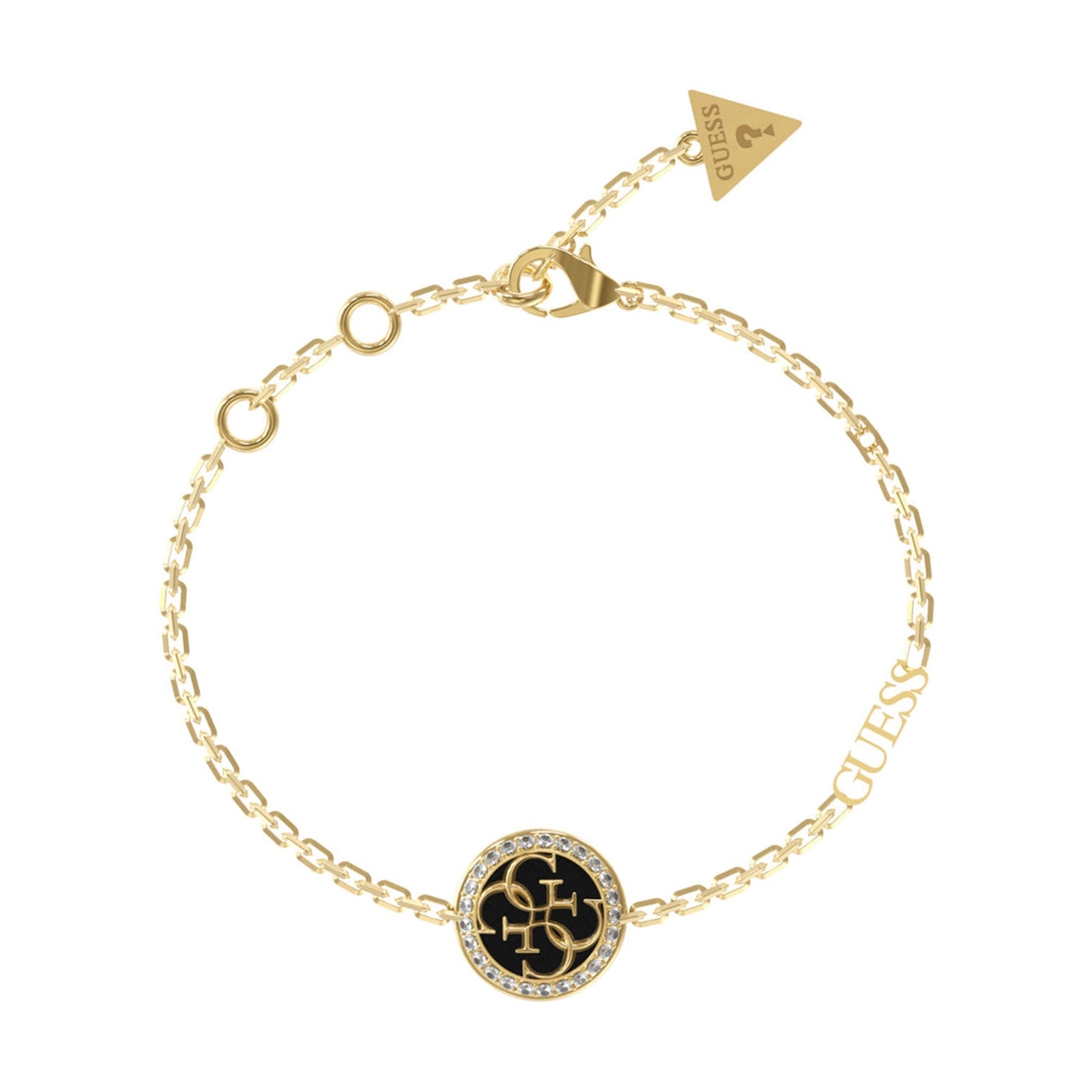 Guess Damen Armband Life In 4G JUBB02149JW - Gold/Schwarz / S / Gold/Schwarz / L