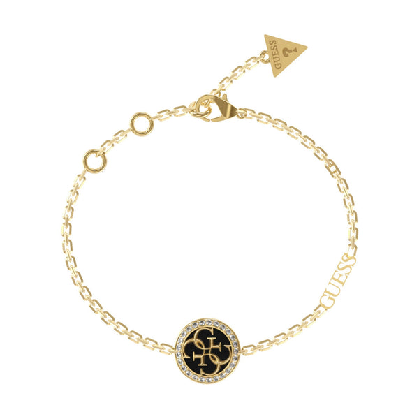 Guess Damen Armband Life In 4G JUBB02149JW - Gold/Schwarz / S / Gold/Schwarz / L