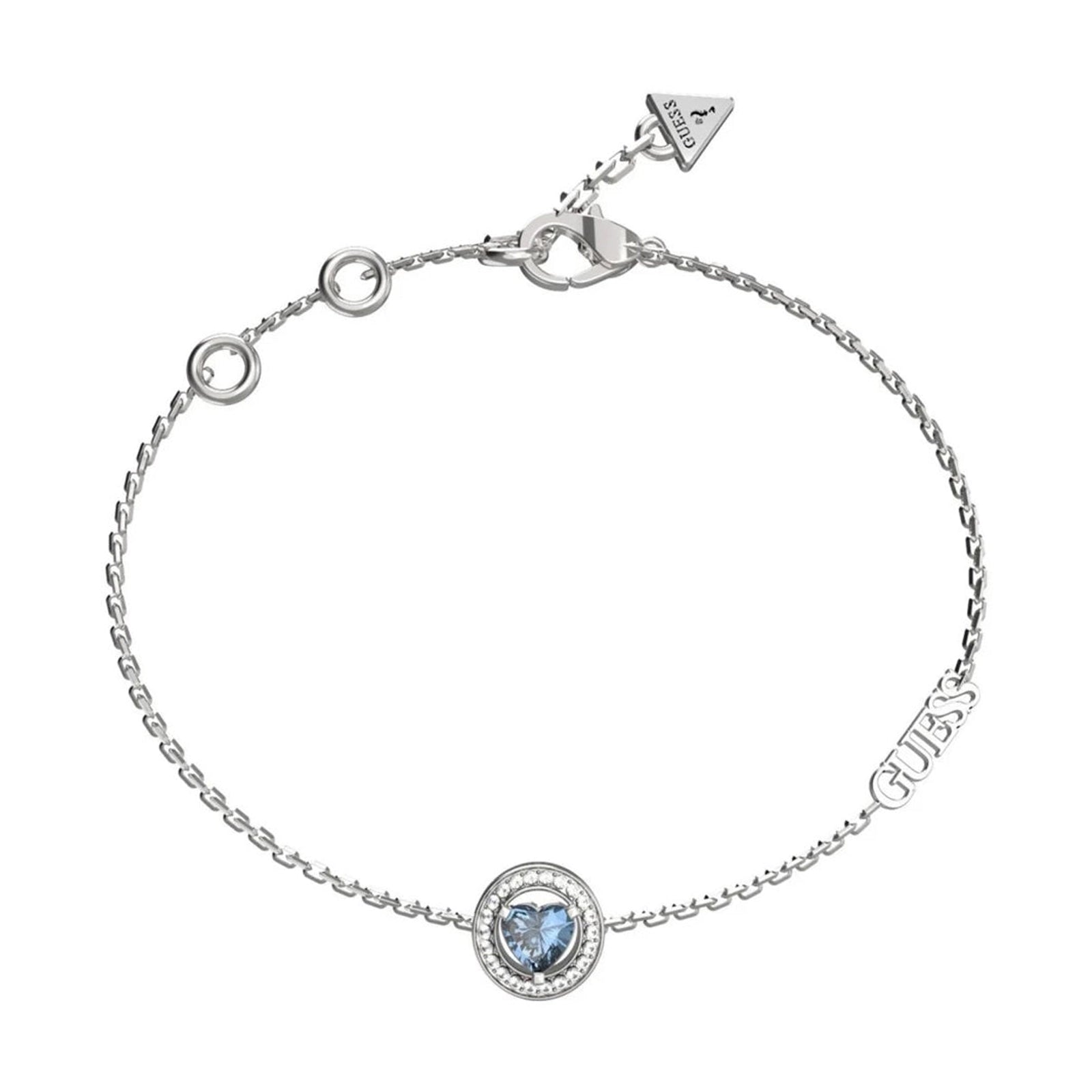 Guess Damen Armband Mama Non Mama JUBB04668JW - Silber/Blau / S / Silber/Blau / L - View 2