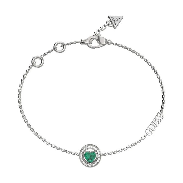 Guess Damen Armband Mama Non Mama JUBB04668JW - Silber/Grün / S / Silber/Grün / L