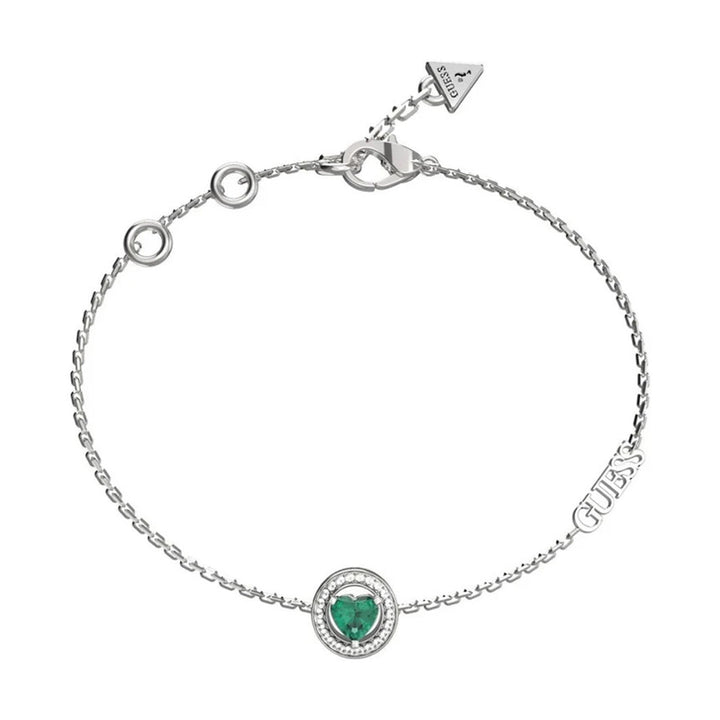 Guess Damen Armband Mama Non Mama JUBB04668JW - Silber/Grün / S / Silber/Grün / L