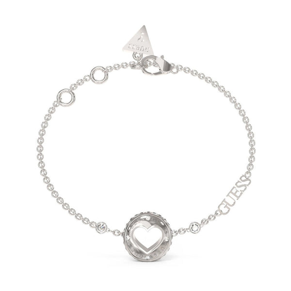Guess Damen Armband Rolling Hearts JUBB03344JW - Silber / S / Silber / L