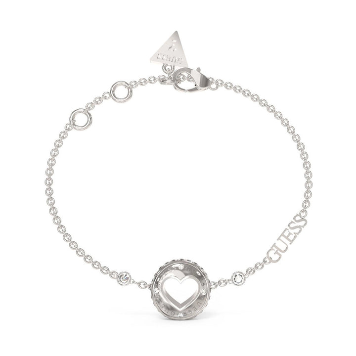 Guess Damen Armband Rolling Hearts JUBB03344JW - Silber / S / Silber / L