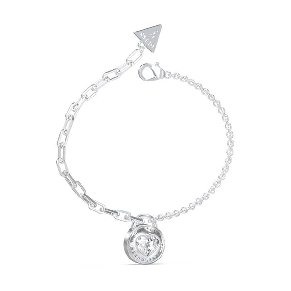 Guess Damen Armband Rolling Hearts JUBB03353JW - Silber / S / Silber / L