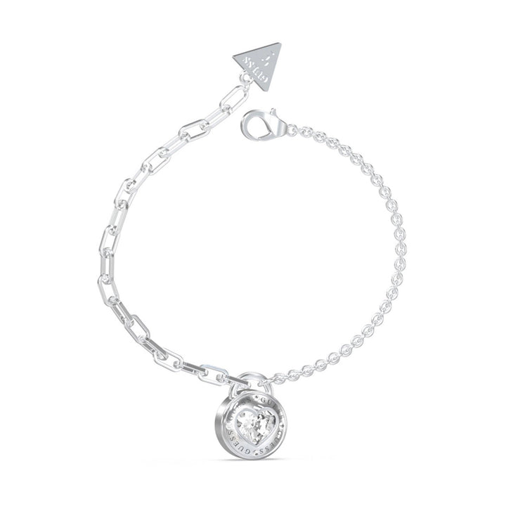 Guess Damen Armband Rolling Hearts JUBB03353JW - Silber / S / Silber / L