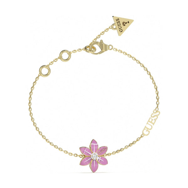 Guess Damen Armband White Lotus JUBB04134JW - Gold/Pink / S / Gold/Pink / L