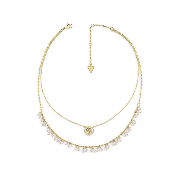 Guess Damen Halskette Bon Bon JUBN04679JW - Gold/Weiß
