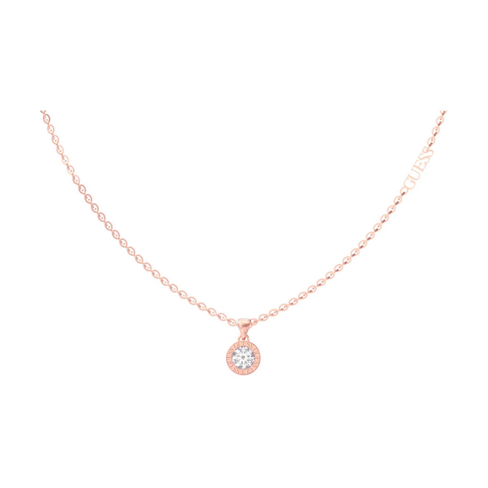 Guess Damen Halskette Color My Day JUBN02245JW - Rosegold/Weiß