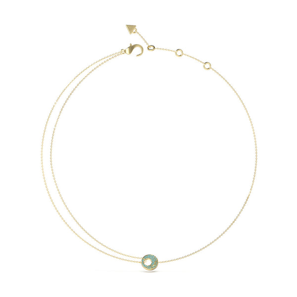 Guess Damen Halskette JUBN05226JW - Gold/Türkis