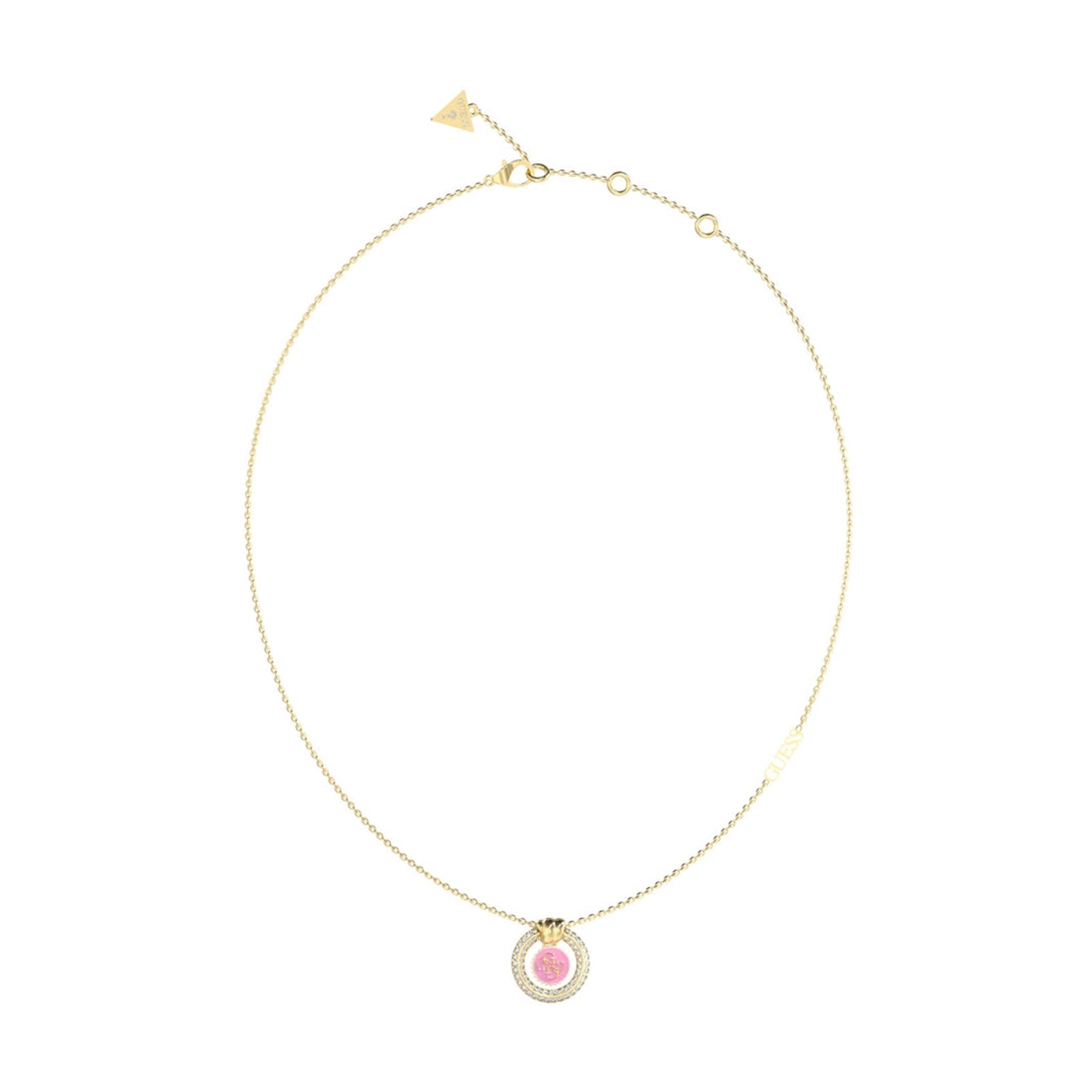 Guess Damen Halskette Knot You Rosegold JUBN04052JW - Gold/Pink