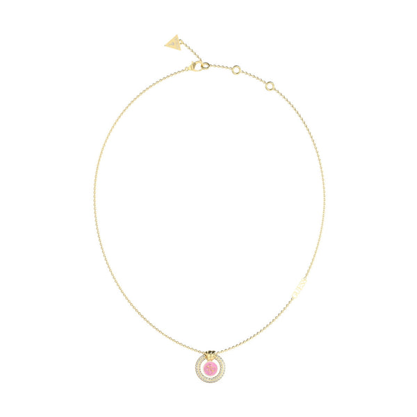 Guess Damen Halskette Knot You Rosegold JUBN04052JW - Gold/Pink