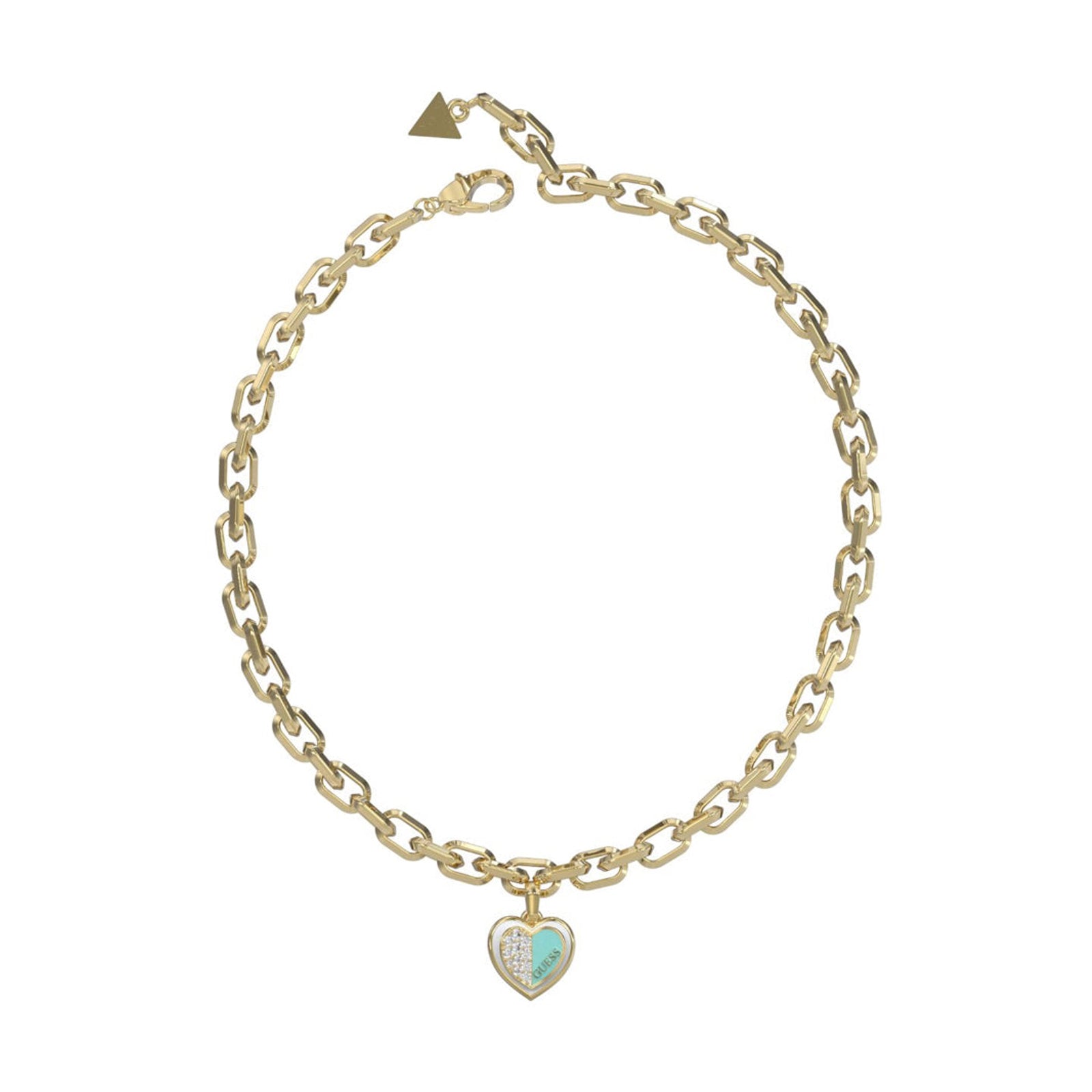 Guess Damen Halskette Lovely JUBN03033JW - Gold/Türkis - View 2