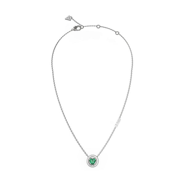 Guess Damen Halskette Mama Non Mama JUBN04667JW - Silber/Grün