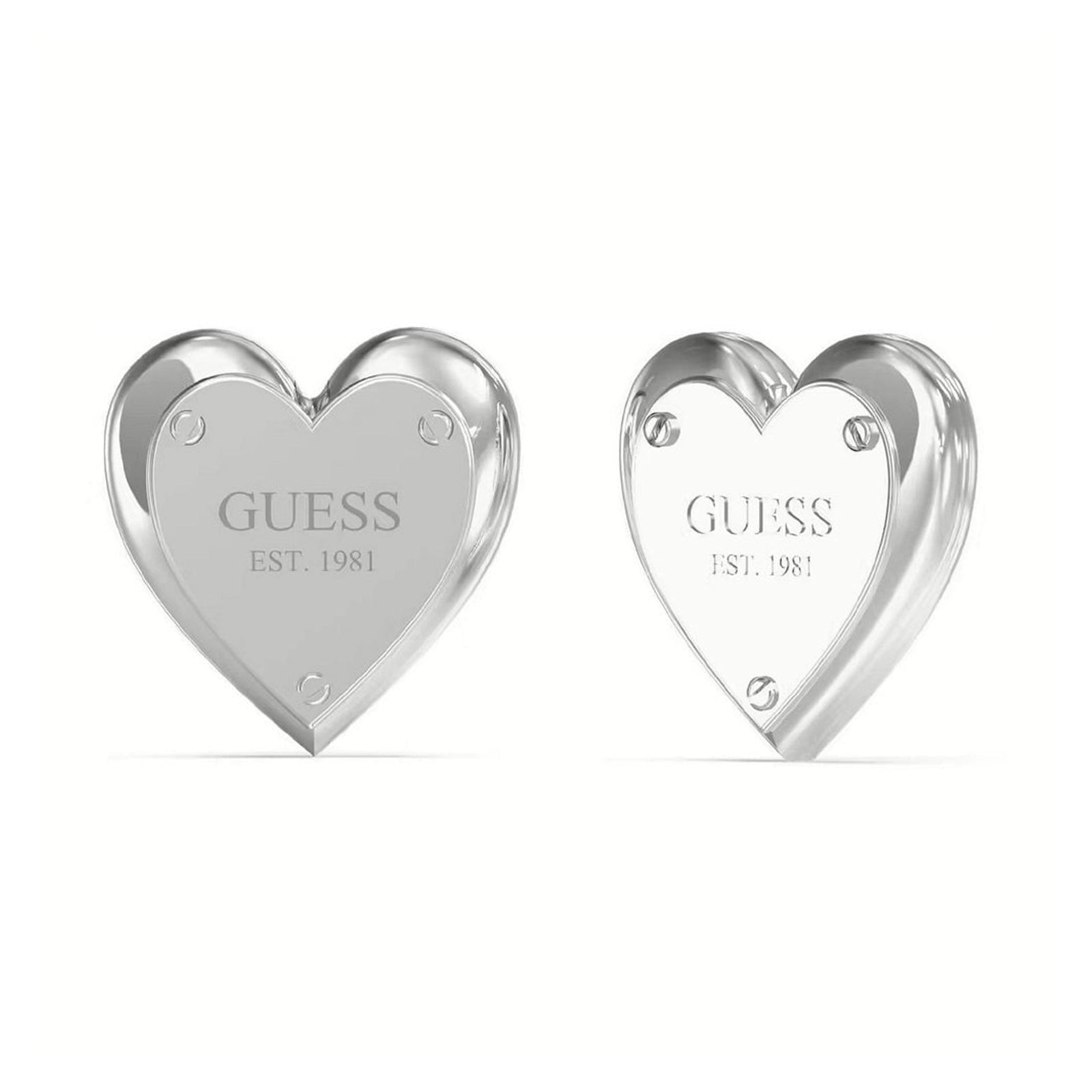 Guess Damen Ohrstecker All You Need Is Love JUBE04209JW - Silber/Weiß