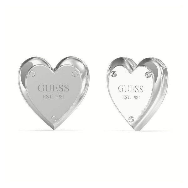 Guess Damen Ohrstecker All You Need Is Love JUBE04209JW - Silber/Weiß