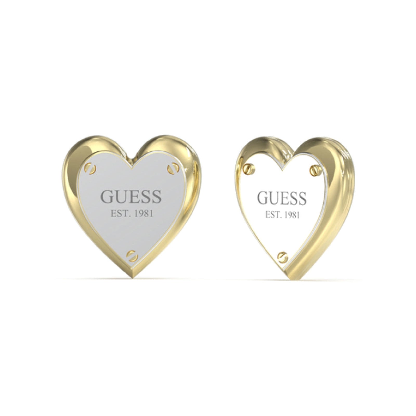 Guess Damen Ohrstecker All You Need Is Love JUBE04209JW - Gold/Weiß - View 2