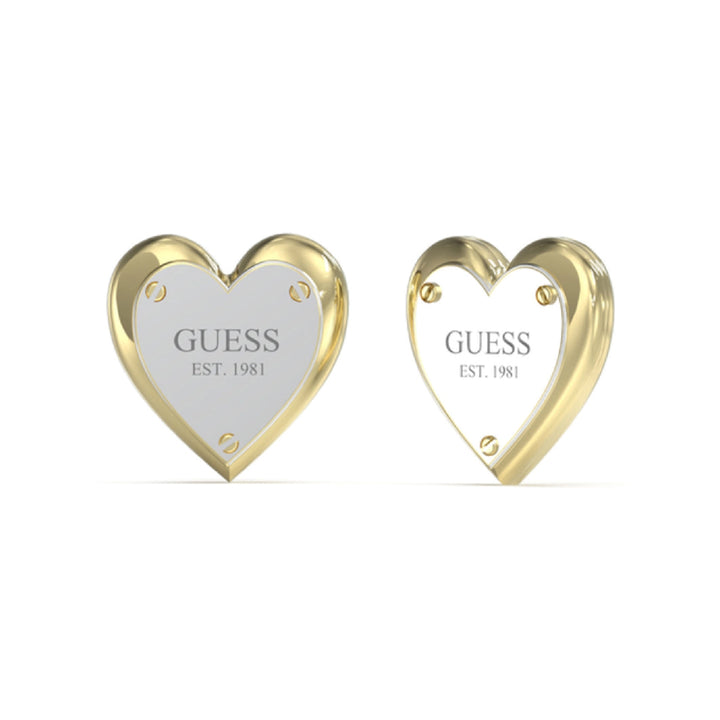 Guess Damen Ohrstecker All You Need Is Love JUBE04209JW - Gold/Weiß - View 2