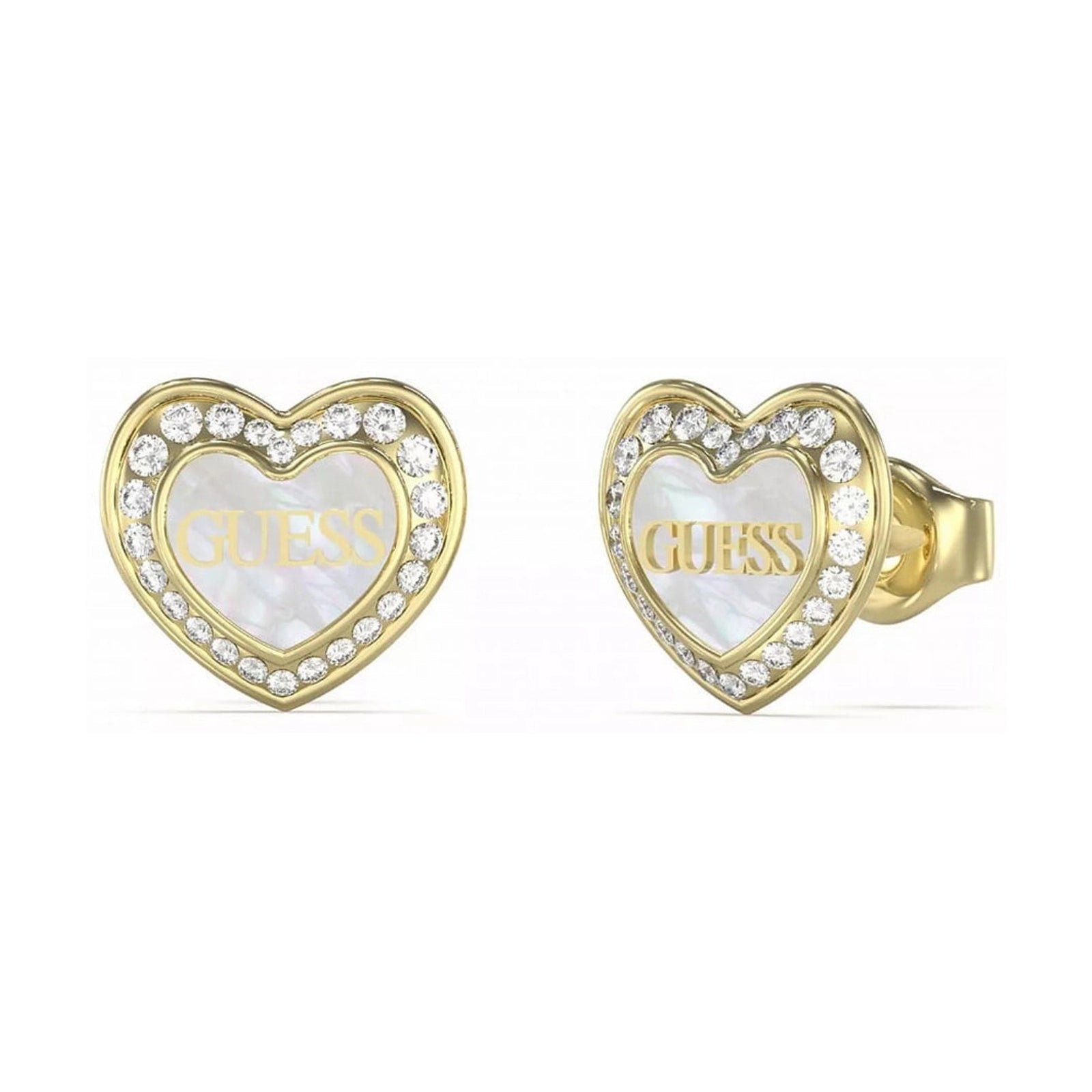 Guess Damen Ohrstecker Amami JUBE04028JW - Gold/Weiß/Perlmutt