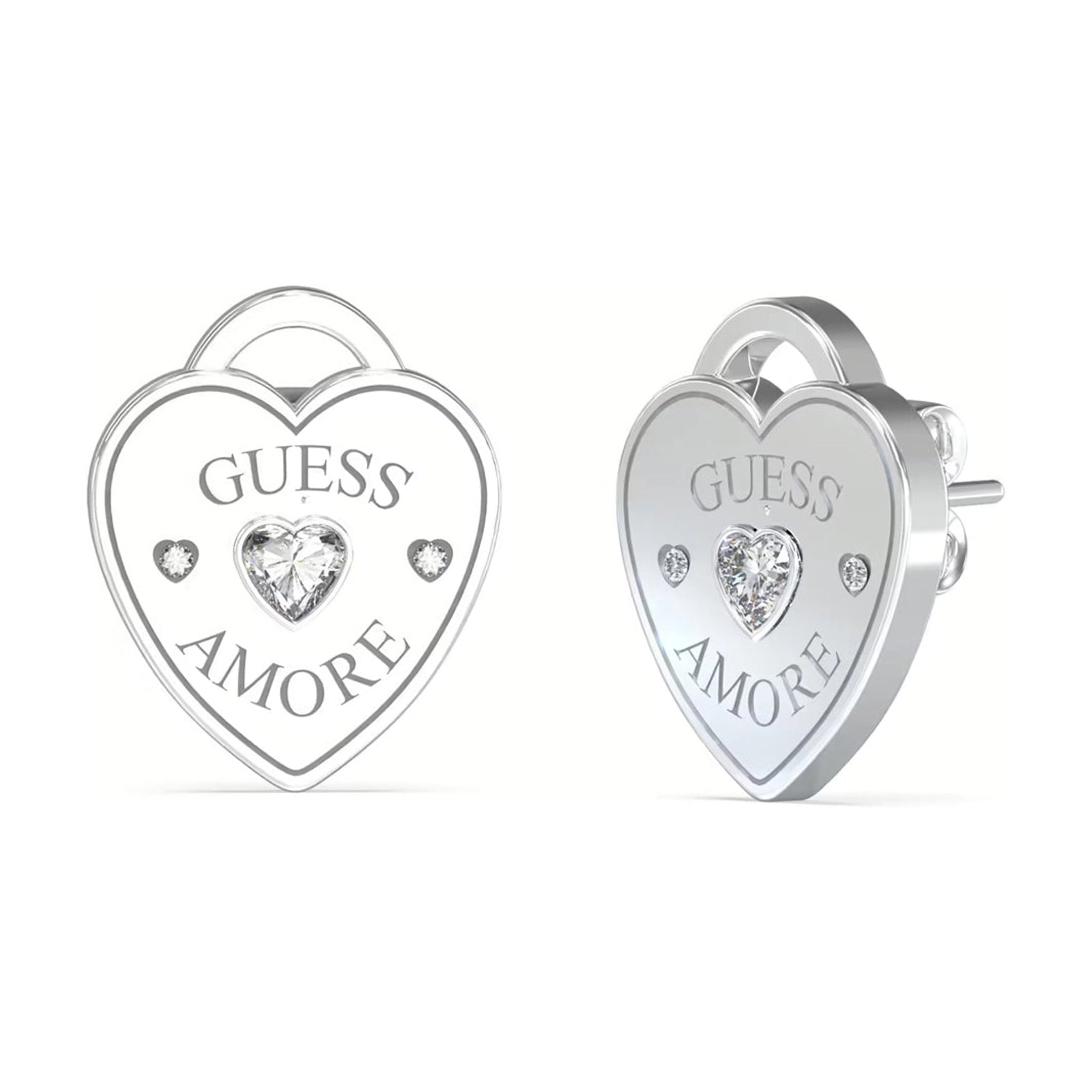 Guess Damen Ohrstecker Amore JUBE05058JW - Silber