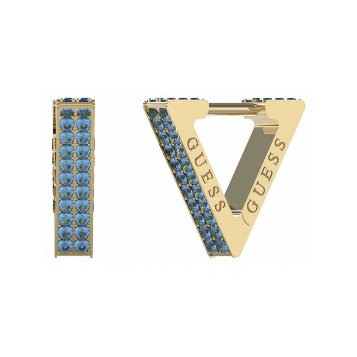 Guess Damen Ohrstecker Crazy Earrings JUBE03306JW - Gold/Blau - View 2