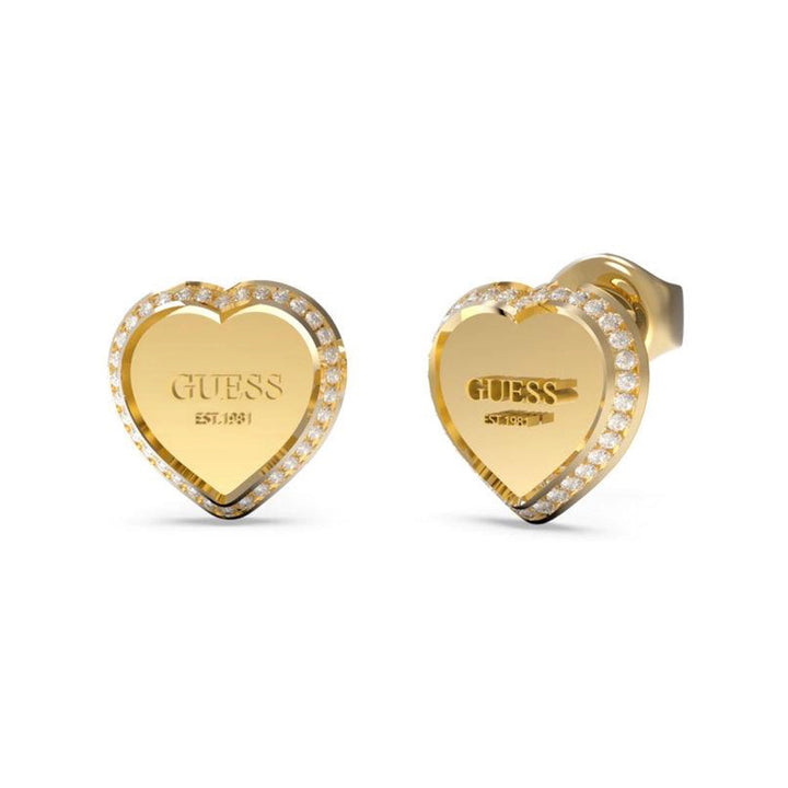 Guess Damen Ohrstecker Fine Heart JUBE01427JW - Gold - View 3