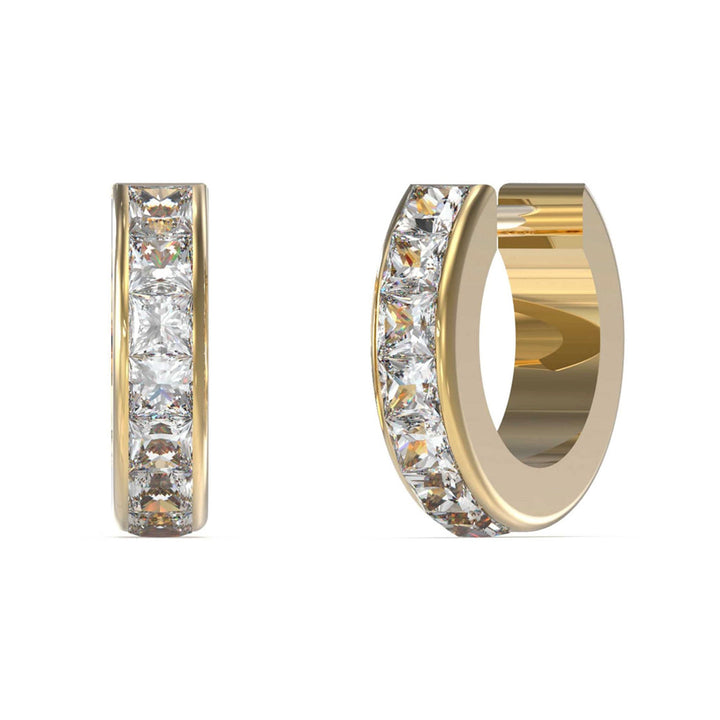 Guess Damen Ohrstecker Huggie Me JUBE03134JW - Gold/Weiß - View 8