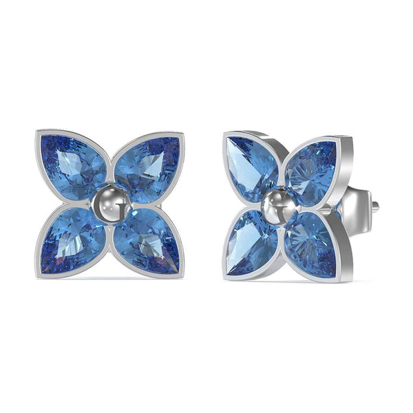 Guess Damen Ohrstecker JUBE02150JW - Silber/Blau