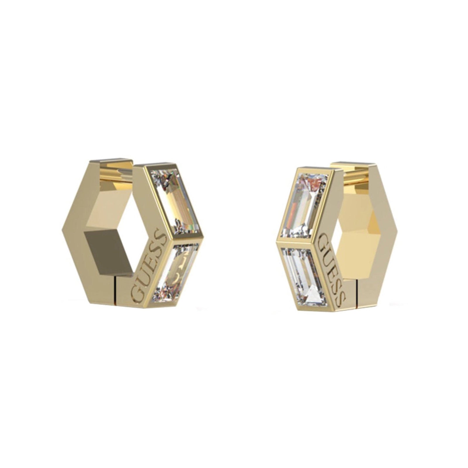 Guess Damen Ohrstecker JUBE03133JW - Gold/Weiß - View 8