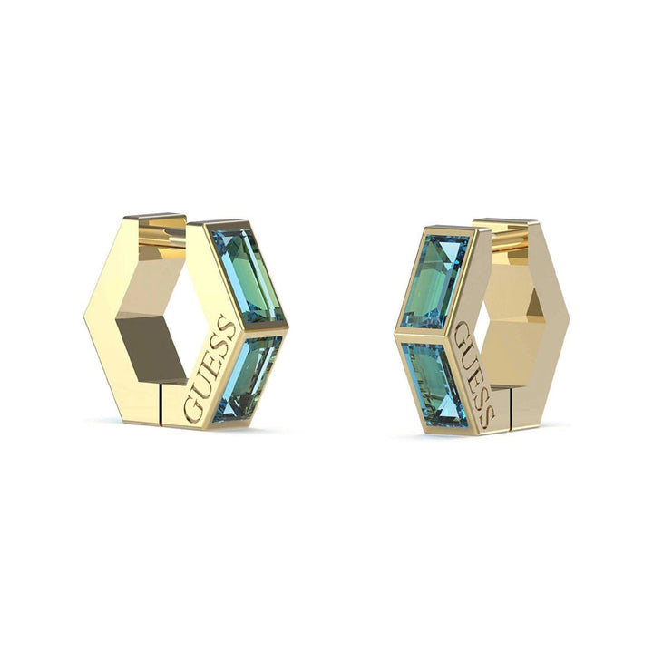 Guess Damen Ohrstecker JUBE03133JW - Gold/Türkis - View 3