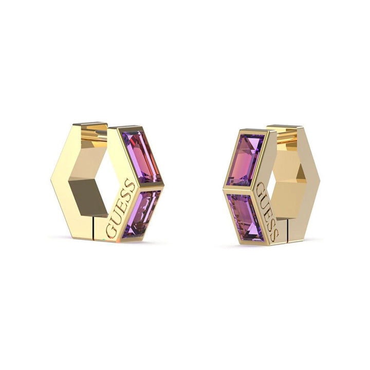 Guess Damen Ohrstecker JUBE03133JW - Gold/Lila - View 6