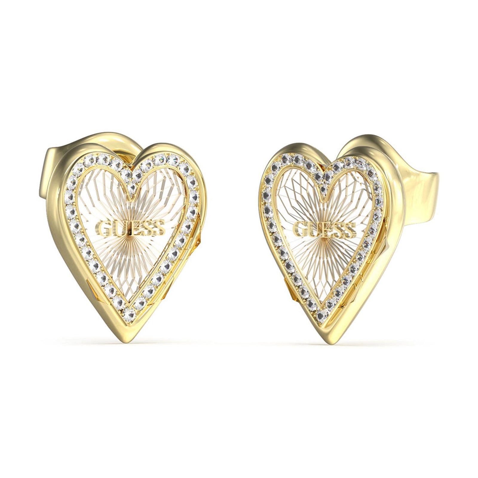 Guess Damen Ohrstecker JUBE03237JW - Gold/Silver - View 2