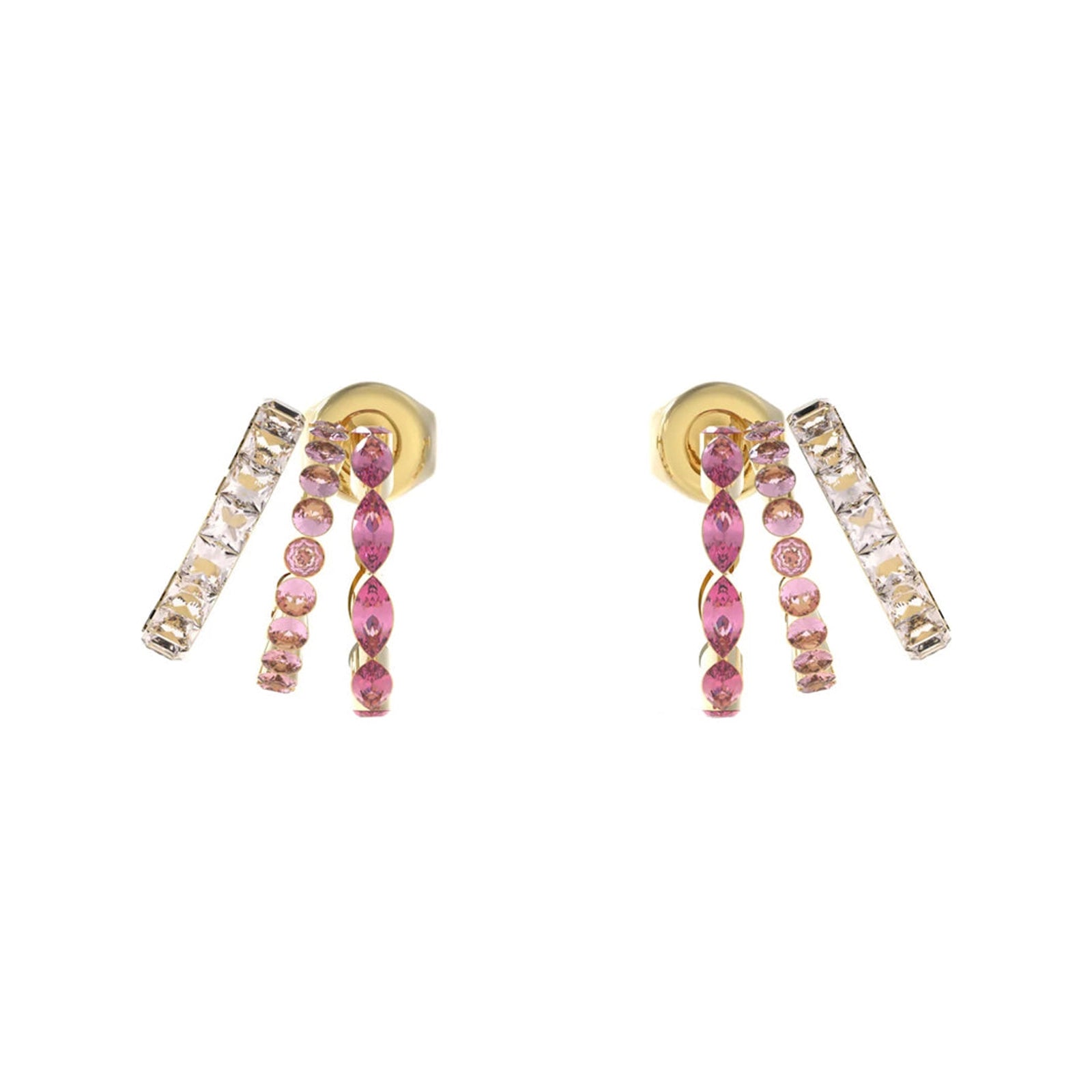 Guess Damen Ohrstecker JUBE03307JW - Gold/Pink - View 2