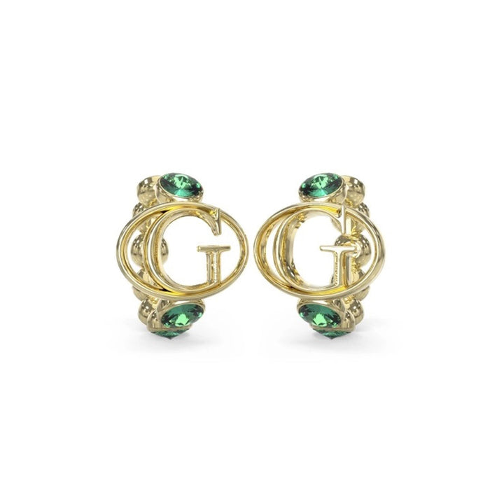 Guess Damen Ohrstecker JUBE03360JW - Gold/Grün