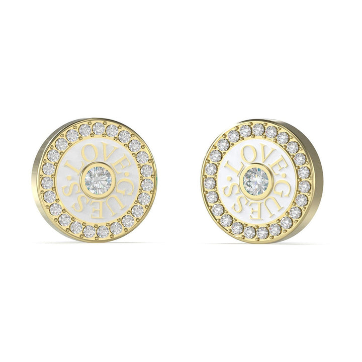 Guess Damen Ohrstecker JUBE04081JW - Gold/Weiß - View 3