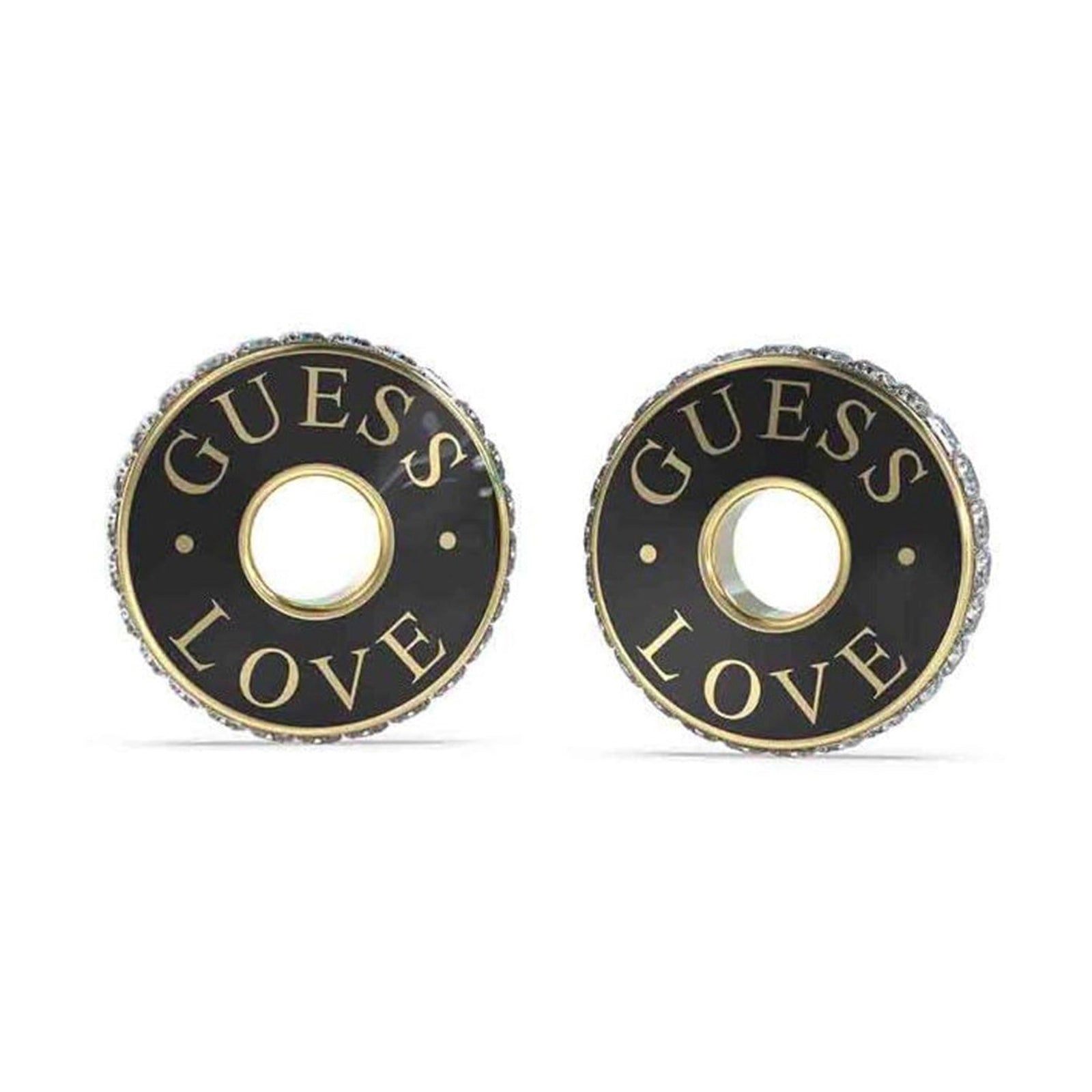 Guess Damen Ohrstecker JUBE04084JW - Gold/Schwarz