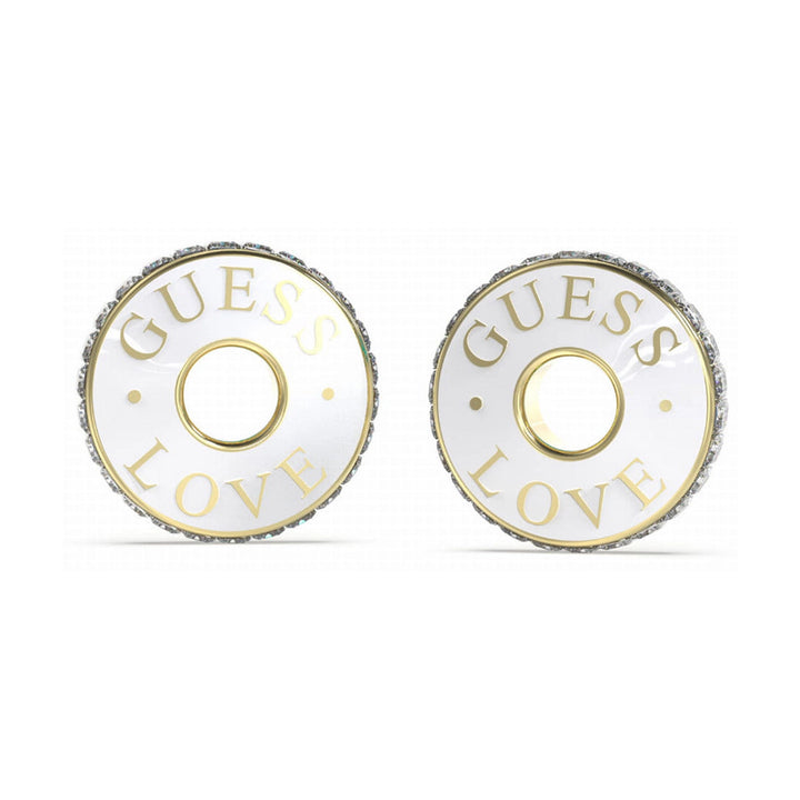 Guess Damen Ohrstecker JUBE04084JW - Gold/Weiß - View 4