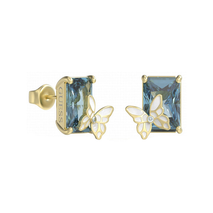 Guess Damen Ohrstecker JUBE04095JW - Gold/Blau