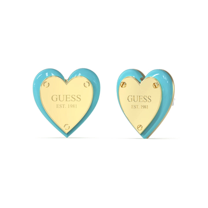 Guess Damen Ohrstecker JUBE04207JW - Gold/Türkis - View 2