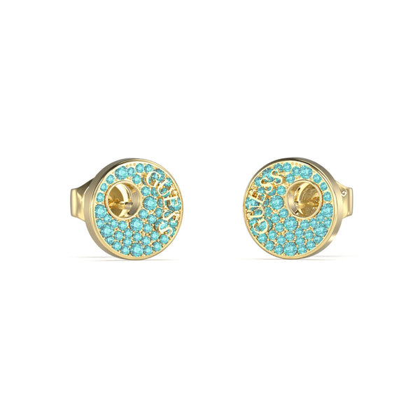Guess Damen Ohrstecker JUBE05228JW - Gold/Türkis