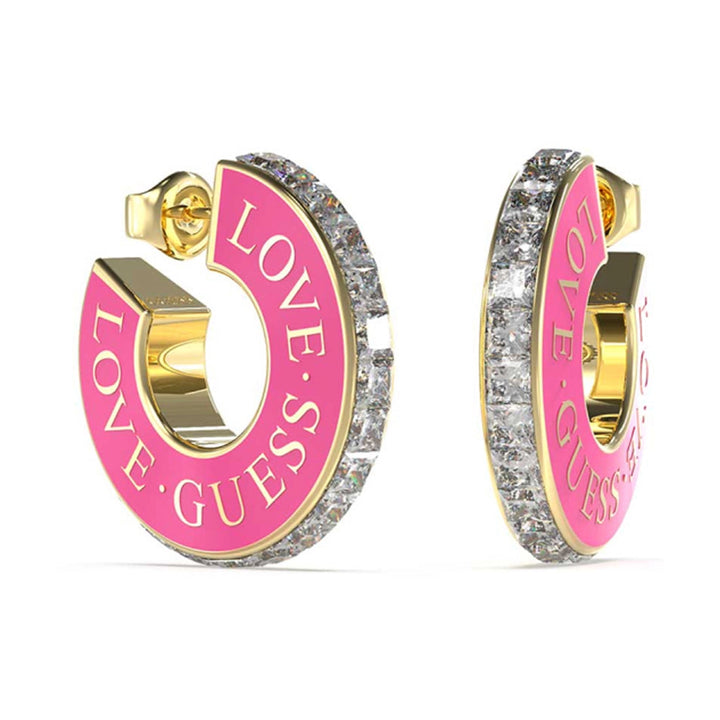 Guess Damen Ohrstecker Love JUBE04083JW - Gold/Pink - View 2