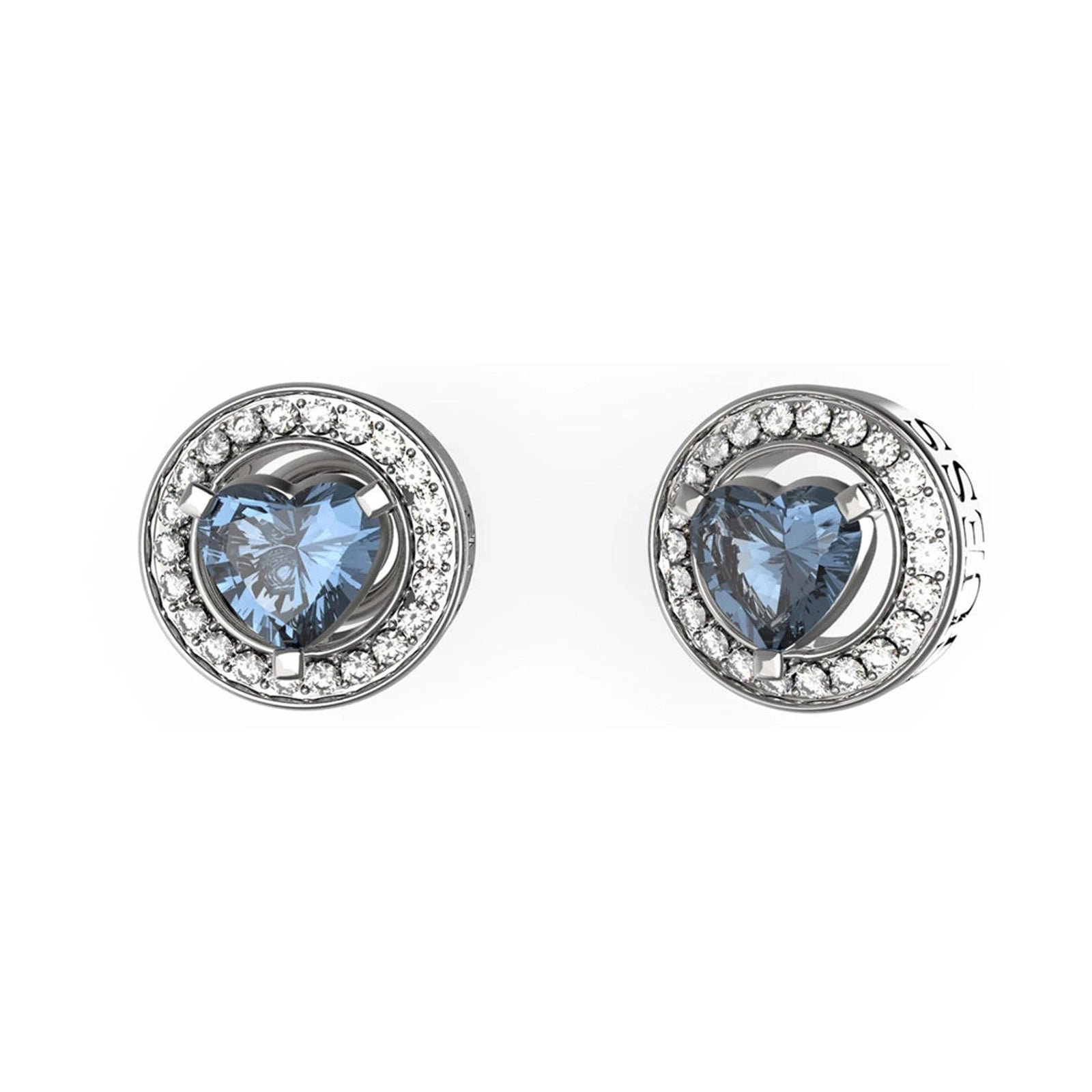 Guess Damen Ohrstecker Mama Non Mama JUBE04669JW - Silber/Blau - View 2