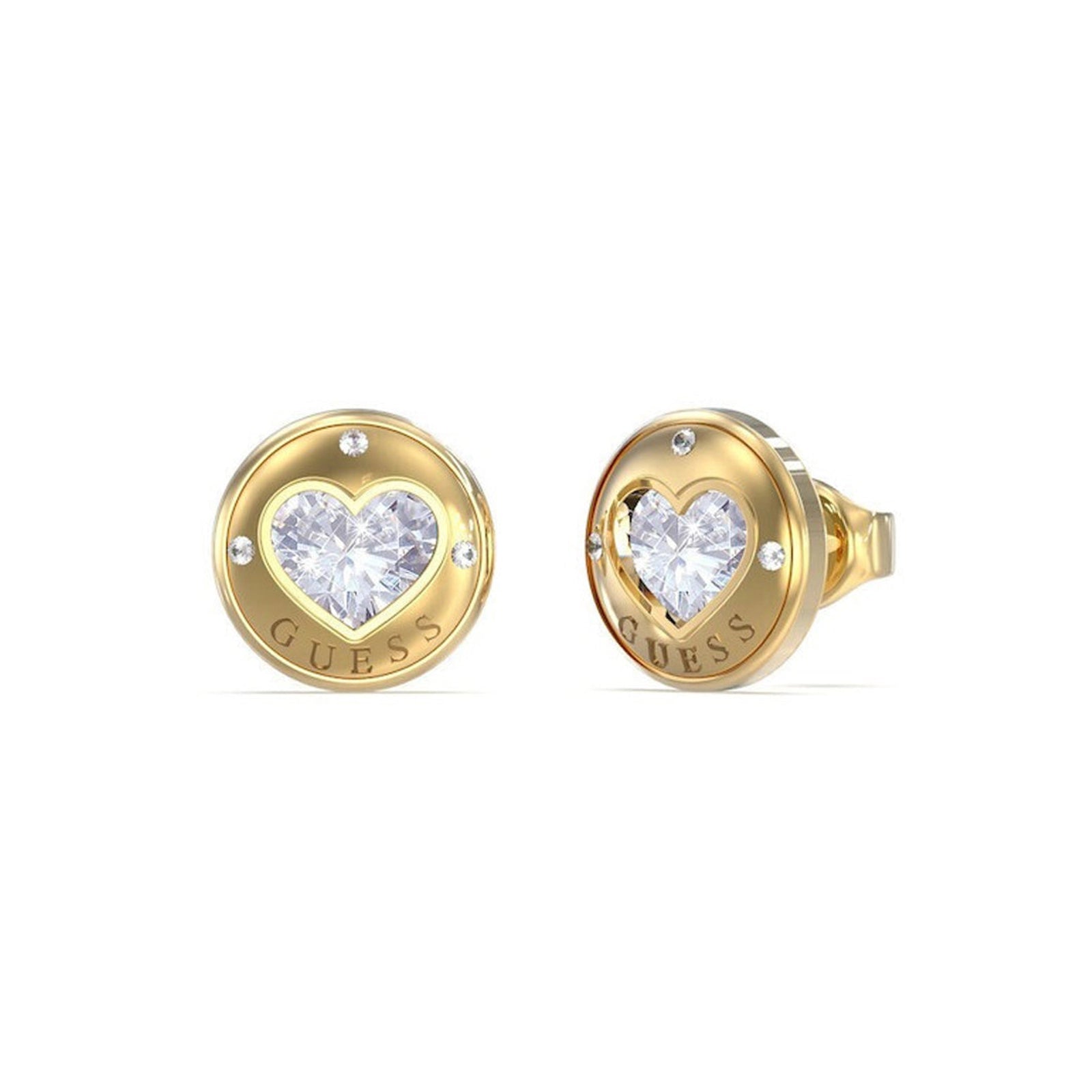Guess Damen Ohrstecker Rolling Hearts JUBE03349JW - Gold