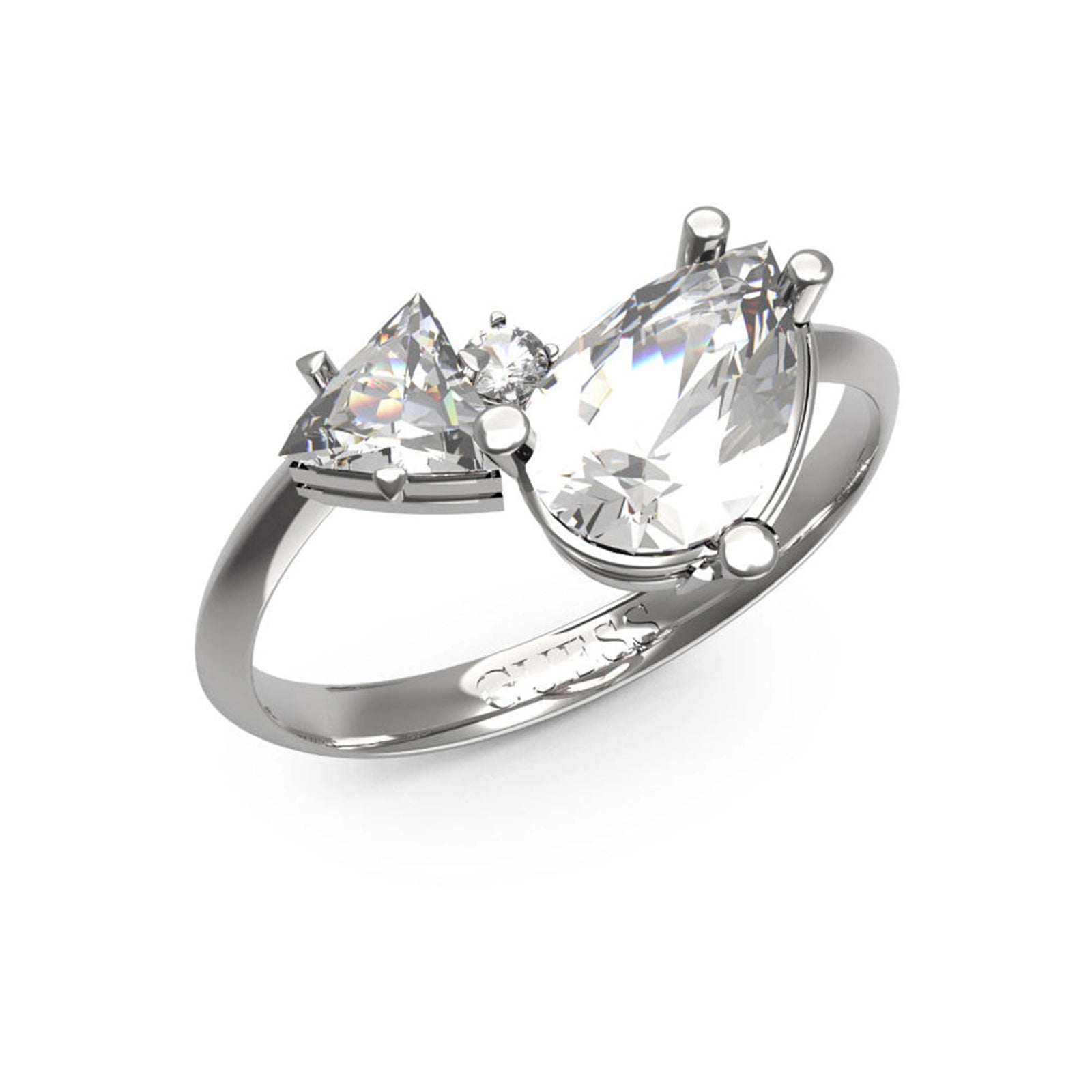 Guess Damen Ring JUBR04418JW - Silber / 52 / Silber / 50